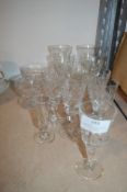 Cut Glass Lead Crystal Wine Glasses etc.