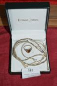 Two Sterling Silver Necklaces and a Ring