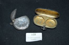 Hallmarked Sterling Silver Vesta Case plus Soverei