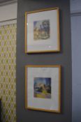 Two Framed Mediterranean Style Prints