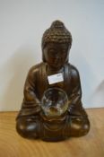 Pottery Buddha Candle Holder