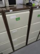 *Bisley Four Drawer Foolscap Filing Cabinet (Coffee & Cream)