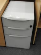 *Grey Three Drawer Standalone Drawer Unit
