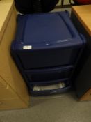 Plastic Three Drawer Storage Unit