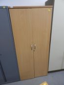 6ft Light Beech Stationery Cabinet