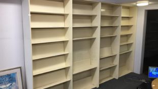 *Four Bays of Cream Shelving 3.3x2m