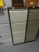 *Bisley Four Drawer Foolscap Filing Cabinet (Coffee & Cream)