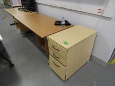 *Two Single Pedestal Desks and a Standalone Drawer Unit