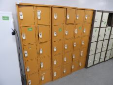 *Three Banks of 10 Cubical Lockers (Mustard)
