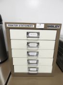 *Bisley Five Drawer Filing Cabinet (Coffee & Cream)