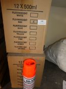 *2x box 12 500ml Red Flourescent Marker Paint