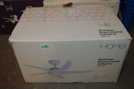 Manhattan Remote Control Ceiling Fan (white)