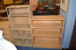 Three Modern Storage Shelf Units