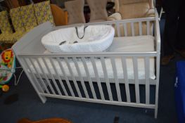 Obaby Grey Cot with Nurses basket