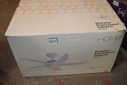 Manhattan Remote Control Ceiling Fan (white)