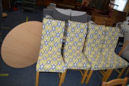 Circular Dining Table (no fittings) and Four Yello