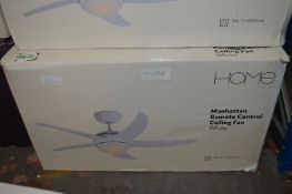 Manhattan Remote Control Ceiling Fan (white)