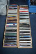 Two Wooden CD Cases Containing ~60 CDs