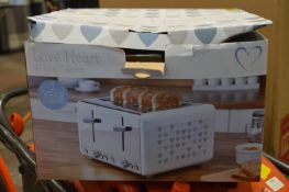 Love Heart 4 Slice Toaster