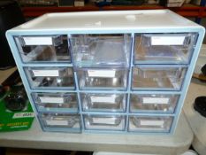 *12 Drawer Mini Storage Unit