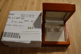 *3.10ct Opal and 0.19ct Diamond Earrings