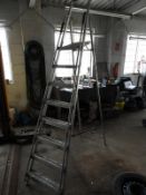 Set of Aluminium Seven Tread Platform Steps