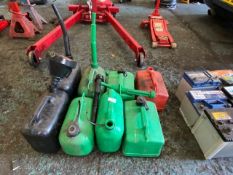 Eight 5L Fuel Cans