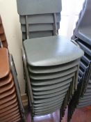 *Thirteen Children's Tubular Framed Grey Plastic Stackable Chairs