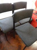 *Three Grey Upholstered Chairs