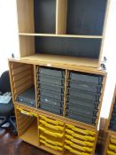 *Two Mobile Storage Units with Trays, and a Small Shelf Units