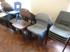 *Thirty-Nine Assorted Stackable Chairs and One Other