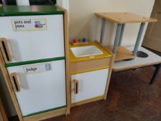 *Toy Kitchen with Cupboards, Sink, Tables, etc.