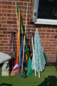 Rake, Spade, Loppers, Garden Parasol, etc.