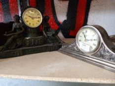 Two Reproduction Mantel Clocks