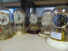 Five Plastic Dome Clocks