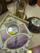 Three Assorted Clocks Including Plastic Dome Clock