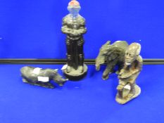 Elephant, Rhinoceros, and Old Man Ornaments (AF) p
