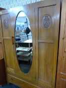 Edwardian Wardrobe with Mirrored Door