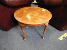 Small Circular Coffee Table on Queen Anne Legs