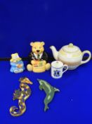 Ringtons Biscuit Barrell Teapot and Other Decorati