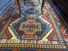 Multicoloured Patterned Rug 6'9