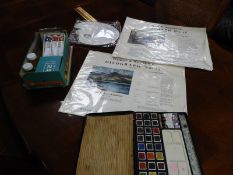 Quantity of Art Equipment Including Watercolours,