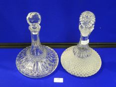 Pair of Cut Glass Decanters