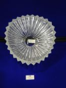 Cut Glass Decanter with a Continental Silver Lip,