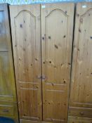 Pine Double Door Wardrobe
