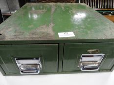 Small Vintage Metal Filing Drawers