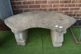 Stone Effect Garden Bench