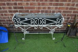 Metal Plant Stand and Two Metal Candle Holders