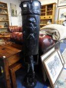 Large African Carved Drum