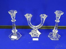 Three Glass Candle Holders